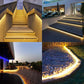 Outdoor Decorative Lighting Solar Rope String Lights-Warm White