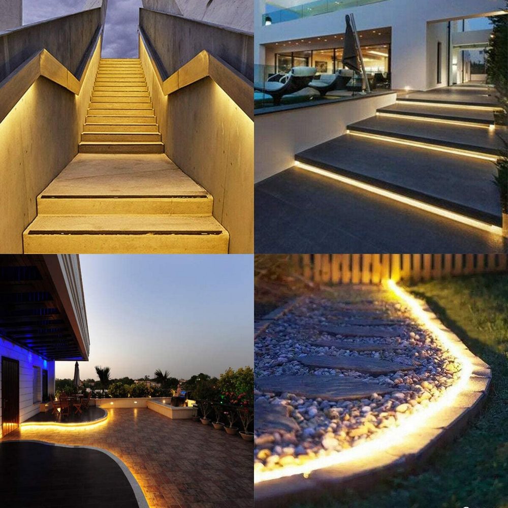 Outdoor Decorative Lighting Solar Rope String Lights-Warm White