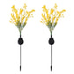 2Pcs Aritificial Solar Canola Flowers Lights Outdoor Garden Decor