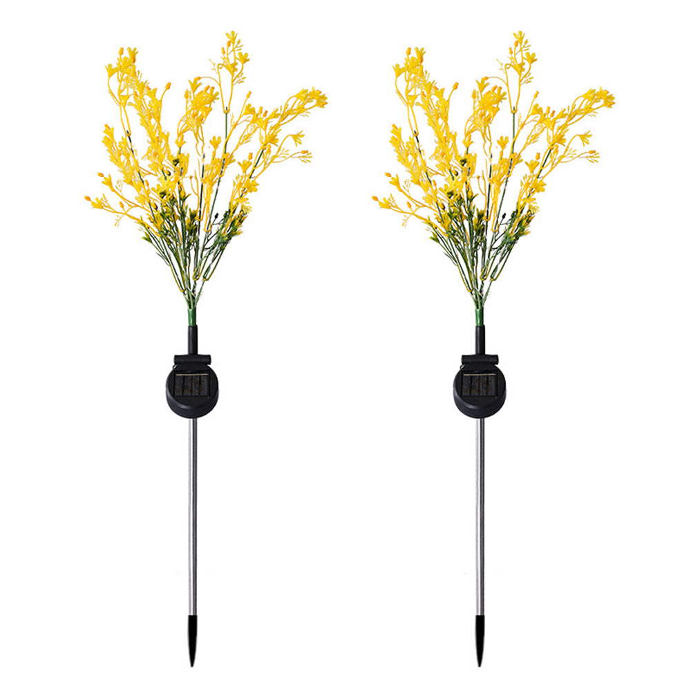 2Pcs Aritificial Solar Canola Flowers Lights Outdoor Garden Decor