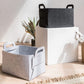 2Pcs Collapsible Felt Storage Bin Storage Basket with Carry Handles
