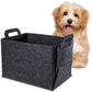 2Pcs Collapsible Felt Storage Bin Storage Basket with Carry Handles