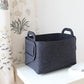 2Pcs Collapsible Felt Storage Bin Storage Basket with Carry Handles