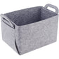 2Pcs Collapsible Felt Storage Bin Storage Basket with Carry Handles
