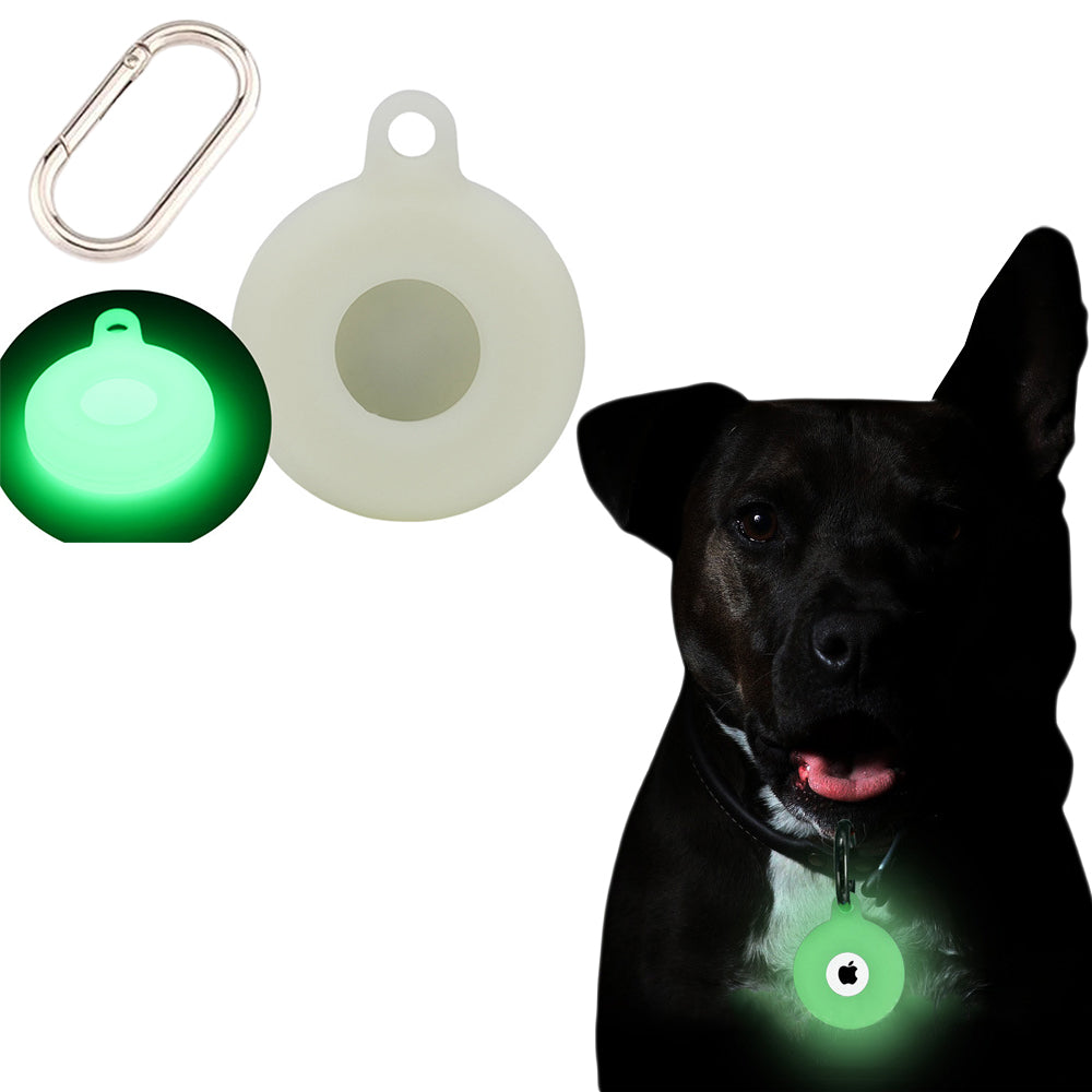 Silicone Luminous Tracker Protector Cover Key Chain For AirTag