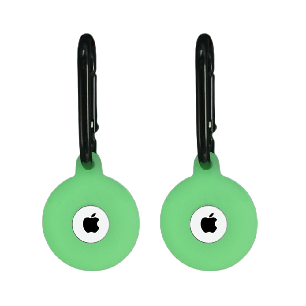 2Pcs Silicone Luminous Tracker Protector Cover Key Chain For AirTag
