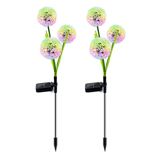 2Pcs Solar Dandelion-Shaped Ground Stake Lights