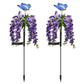 2Pcs Solar Powered Butterfly Flower Walkway Light