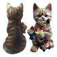 Garden Gnome Cat Statues Eating Gnomes Garden Decor