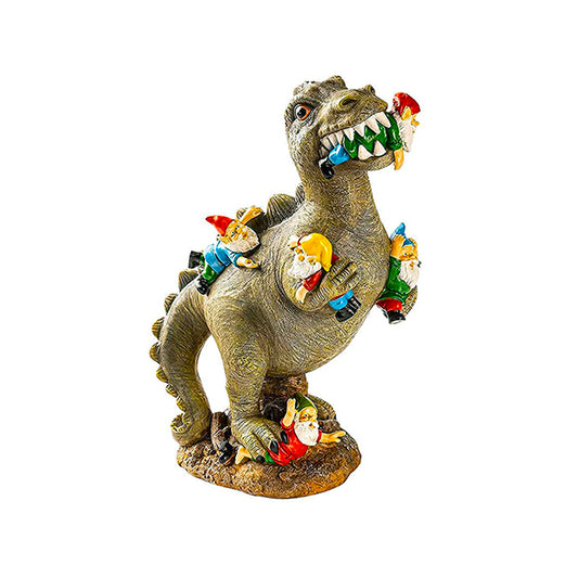 Garden Gnome  Dinosaur Eating Gnomes Garden Decor