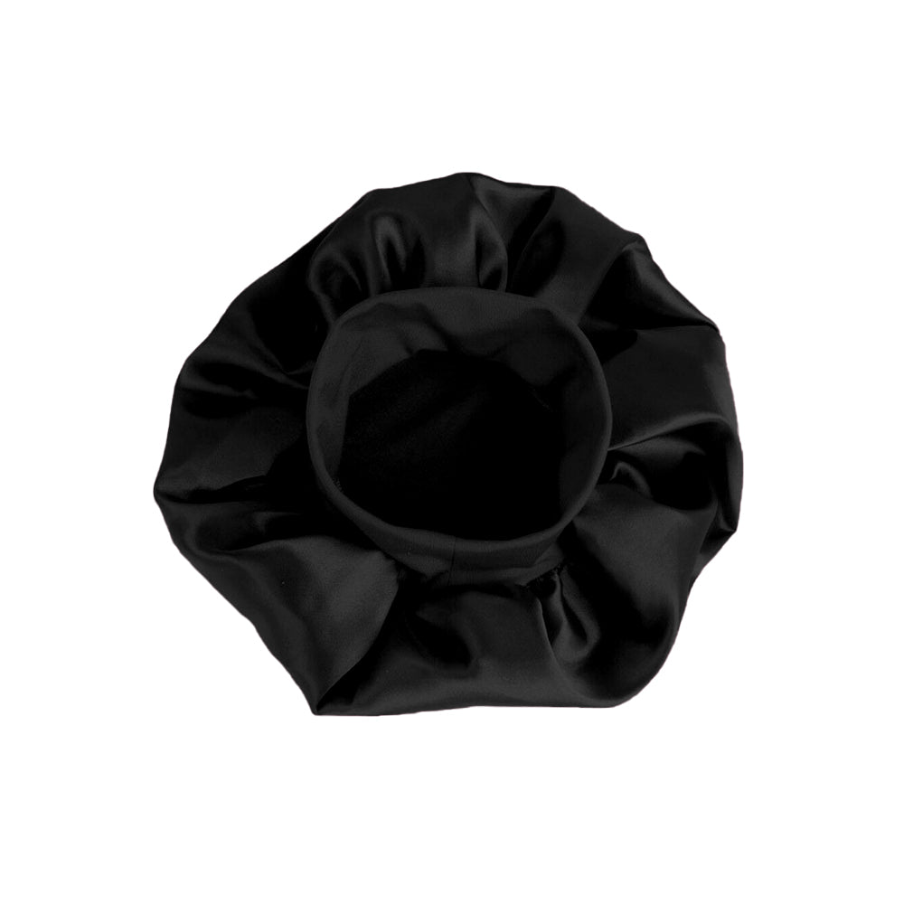 4Pcs Solid Color Women Satin Sleeping Cap Wrap Hair Bonnet Elastic Headwear