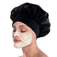 4Pcs Solid Color Women Satin Sleeping Cap Wrap Hair Bonnet Elastic Headwear