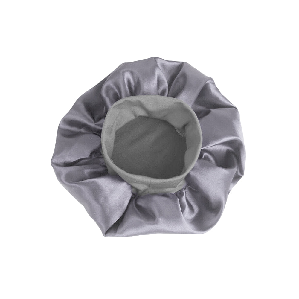 4Pcs Solid Color Women Satin Sleeping Cap Wrap Hair Bonnet Elastic Headwear