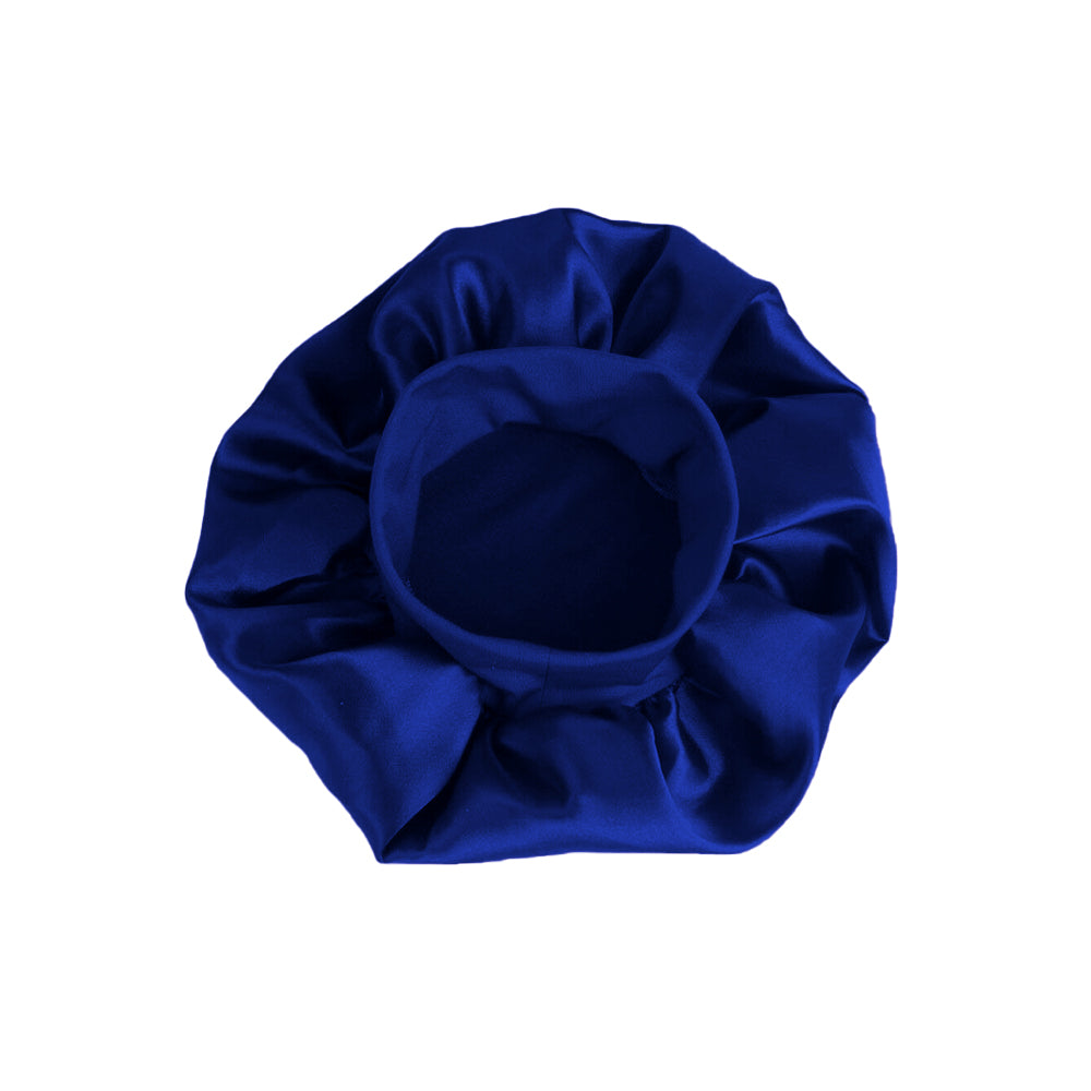 4Pcs Solid Color Women Satin Sleeping Cap Wrap Hair Bonnet Elastic Headwear