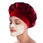 4Pcs Solid Color Women Satin Sleeping Cap Wrap Hair Bonnet Elastic Headwear