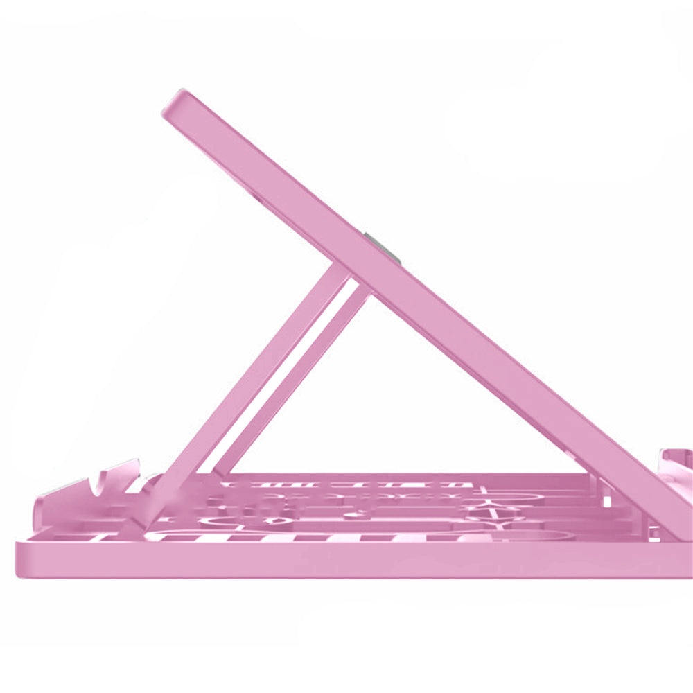 2Pcs Ergonomic Laptop Stand Notebook Tablet Holder-Black and Pink