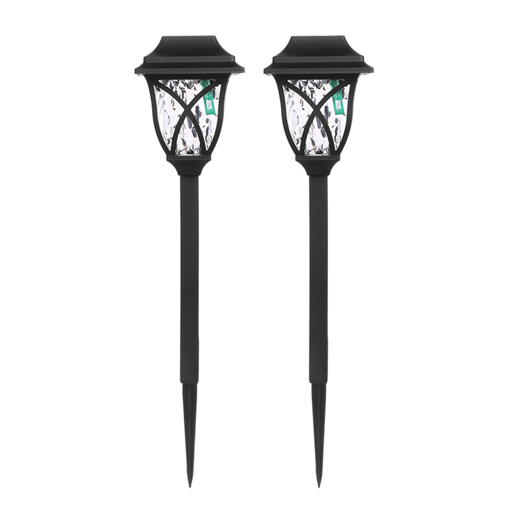 2Pcs Solar Powered Lamps Ground Lights Patio Stake Walkway Outdoor Garden Decor