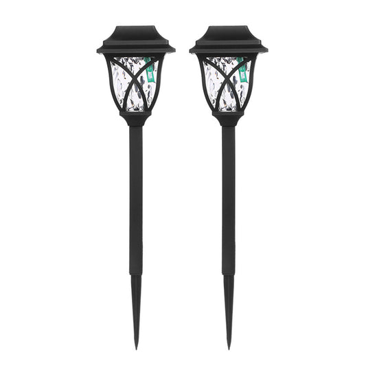 2Pcs Solar Powered Lamps Ground Lights Patio Stake Walkway Outdoor Garden Decor