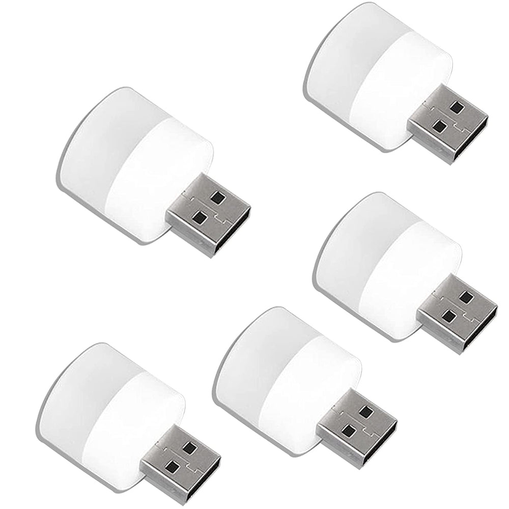 5Pcs USB Plug In Night Lights Mini LED Bulb for Power Bank