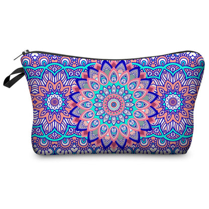 Mandala Printed Cosmetic Bag Makeup Bag