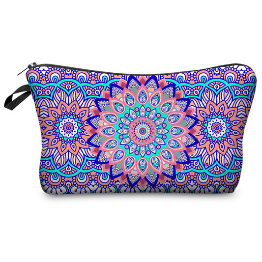 Mandala Printed Cosmetic Bag Makeup Bag