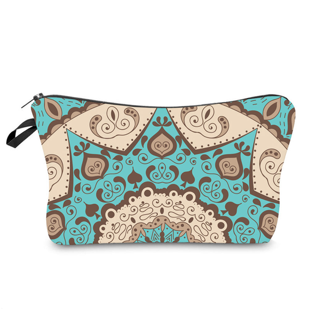 Mandala Printed Cosmetic Bag Makeup Bag