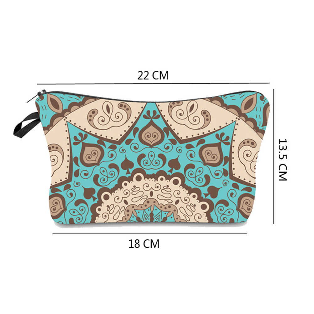 Mandala Printed Cosmetic Bag Makeup Bag