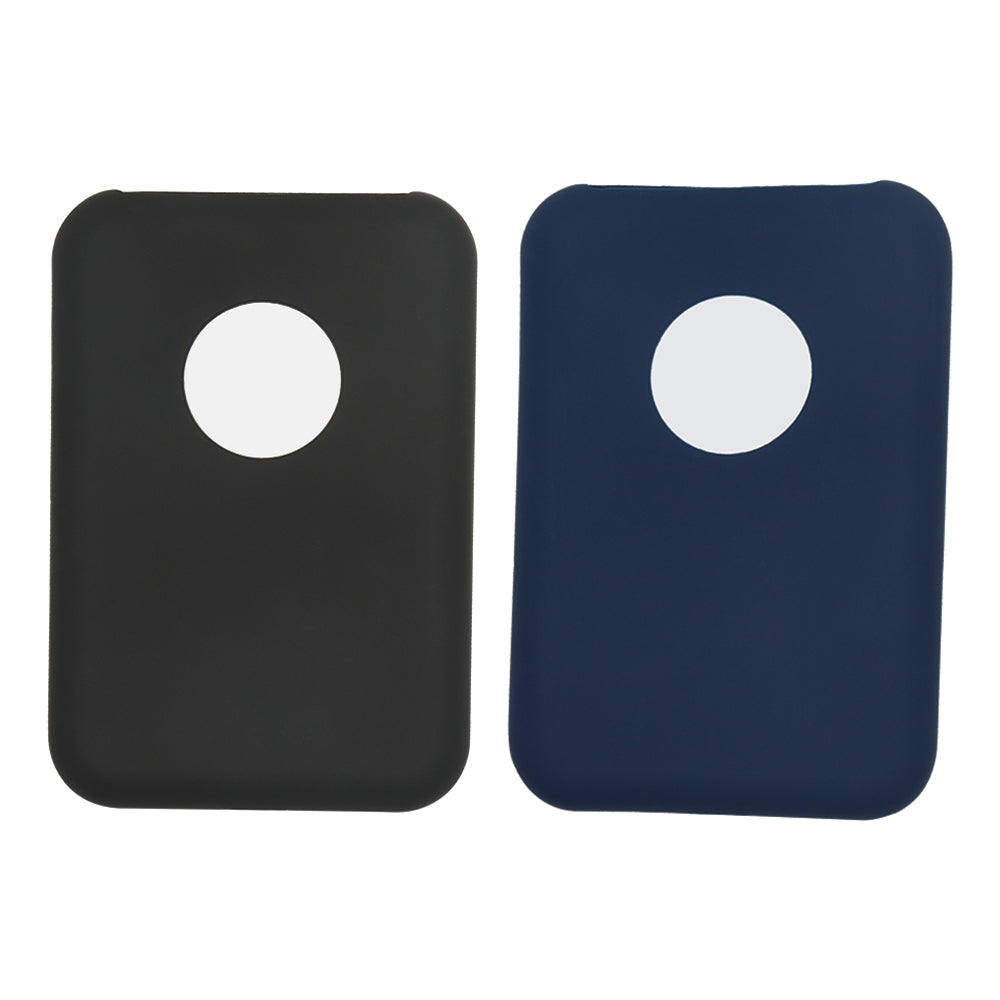 2Pcs Silicone Protective Case Compatible with Apple Magsafe Battery Pack-Black and Blue