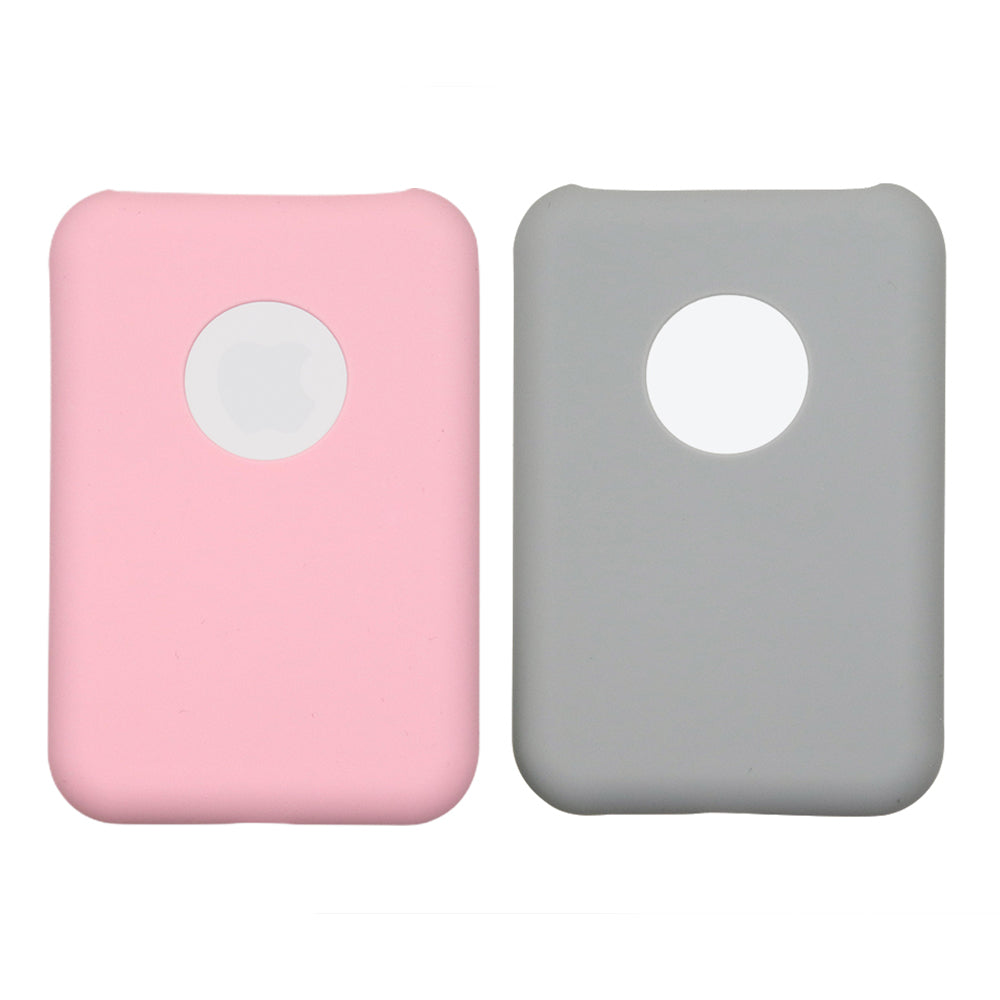 2Pcs Silicone Protective Case Compatible with Apple Magsafe Battery Pack-Grey and Pink
