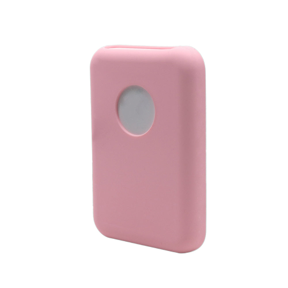 2Pcs Silicone Protective Case Compatible with Apple Magsafe Battery Pack-Grey and Pink