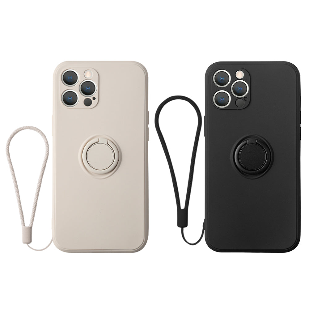 2Pcs Phone Case Cover for iPhone 13 Series with Ring Holder Lanyard For iPhone 13 pro max