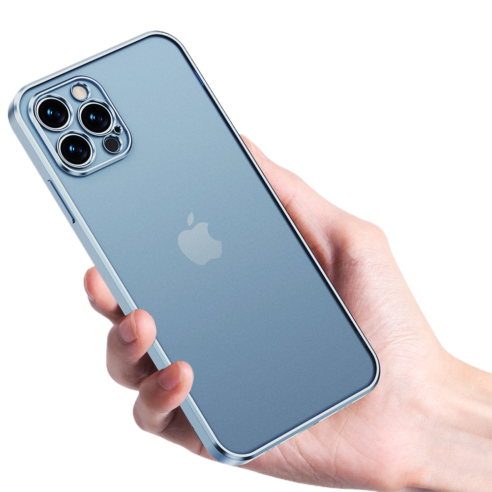 Frosted Phone Case Cover for iPhone13 pro max-Black and Clear