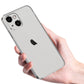 Frosted Phone Case Cover for iPhone 13-Black and Clear