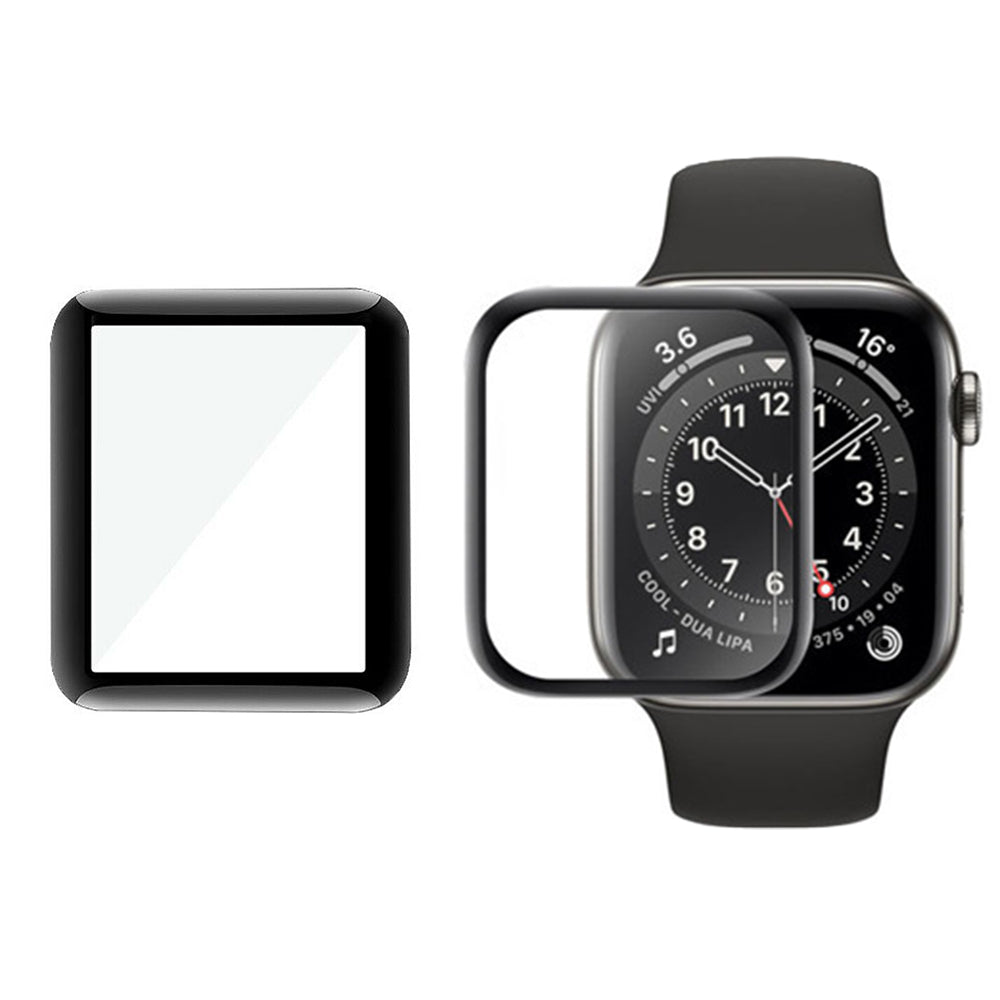 2Pcs Watch Screen Protective Case with 2Pcs Glass Protective Film for Apple Watch 40mm 42mm 44mm