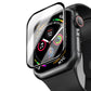 2Pcs Watch Screen Protective Case with 2Pcs Glass Protective Film for Apple Watch 40mm 42mm 44mm