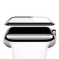 2Pcs Watch Screen Protective Case with 2Pcs Glass Protective Film for Apple Watch 40mm 42mm 44mm