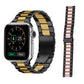 2Pcs Stainless Steel Watch Band Metal Strap for iWatch 7 Series-Pink and Gold