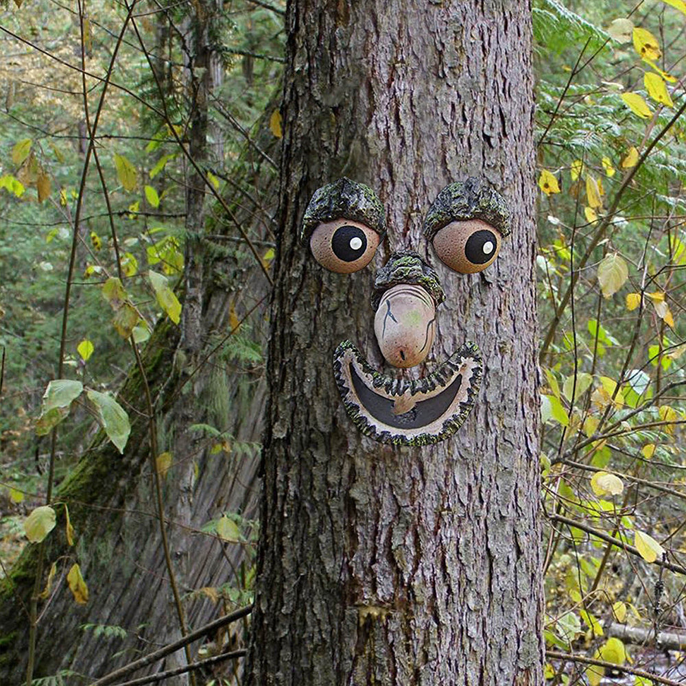 Tree Face Decor Tree Hugger Sculpture Yard Art Garden Decoration