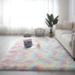 Dye Fluffy Plush Floor Mat-Mutil Colour