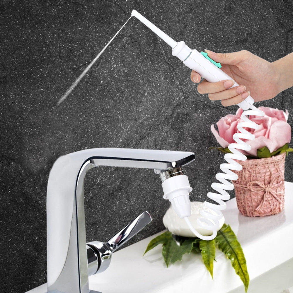 Non Electric Water Flosser Oral Irrigator Jet Floss Dental Cleaning Teeth Cleaner