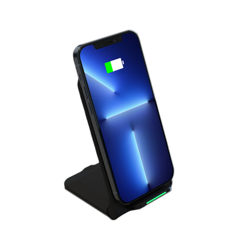 2Pcs Qi Wireless Phone Fast Charging Stand-Black and White