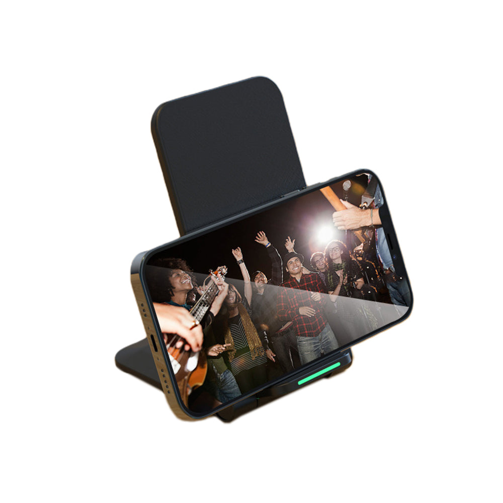 2Pcs Qi Wireless Phone Fast Charging Stand-Black and White