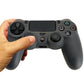 2Pcs Soild Color Soft Silicone Cover Grip Protector Case for PS4 Controller-Purple and Black