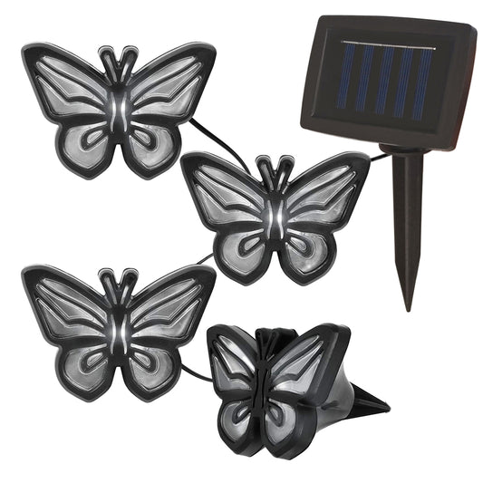 Set of 4Pcs Solar Patio Stake Ground Light-Butterfly