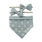 Cotton Kids Feeding Triangle Bandana Drool Bibs Burp Cloths with 2 Headbands