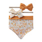 Cotton Kids Feeding Triangle Bandana Drool Bibs Burp Cloths with 2 Headbands