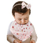 Cotton Kids Feeding Triangle Bandana Drool Bibs Burp Cloths with 2 Headbands
