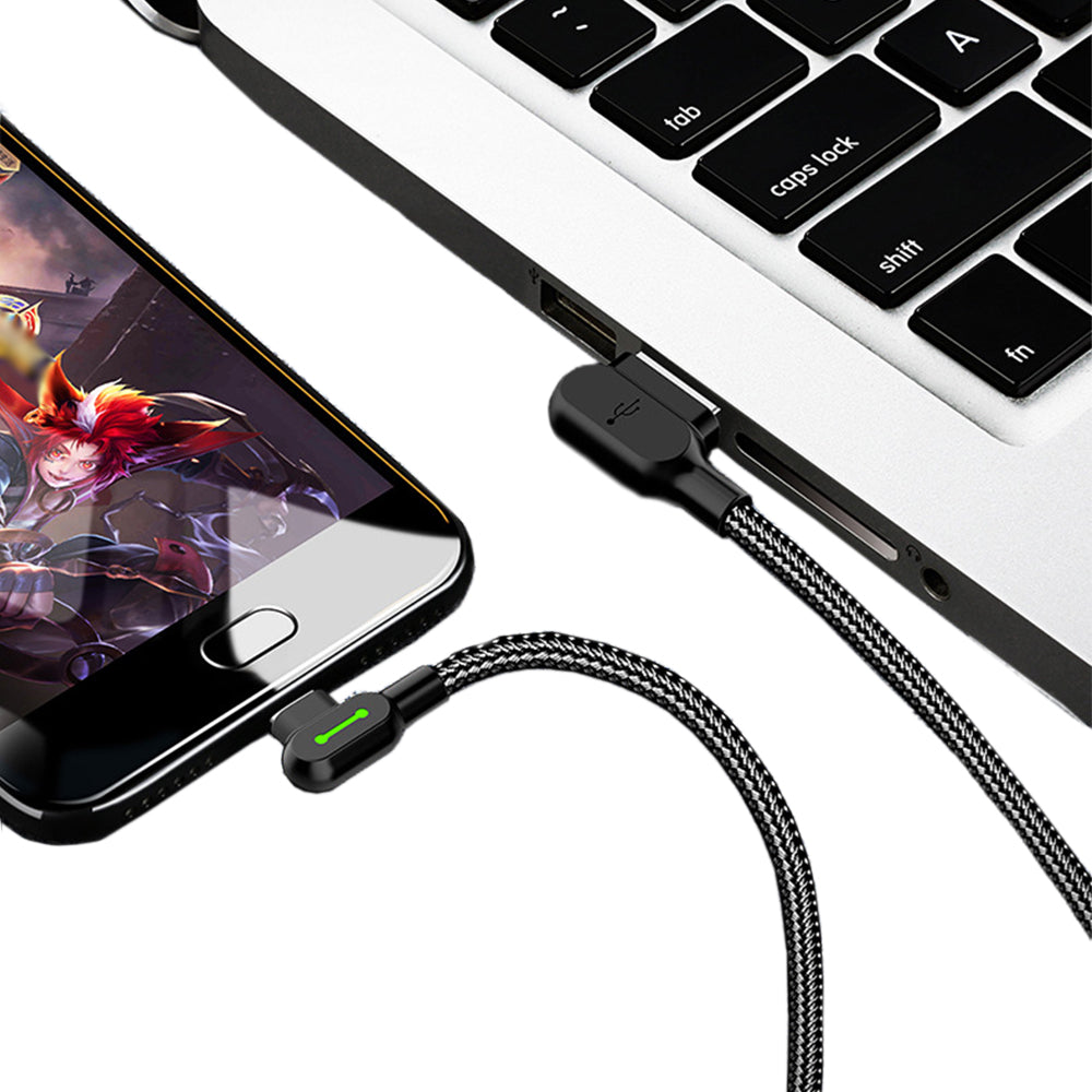 2Pcs USB to Type C/Micro Quick Charging Cable Fast Charging Lead Data Cord-USB-C Cable