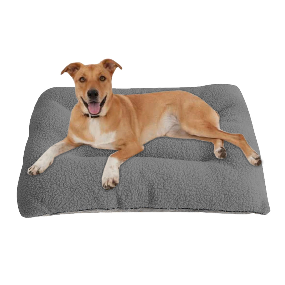 Fleece Dog Bed Pet Crate Mat Kennel Pad Calming Pet Mattress