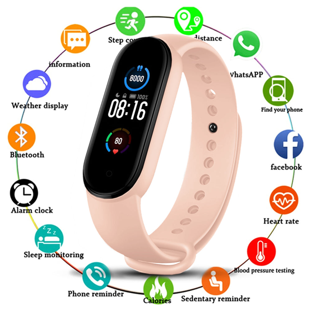 Bluetooth Smart Bracelet Fitness Heart Rate Monitor Watch